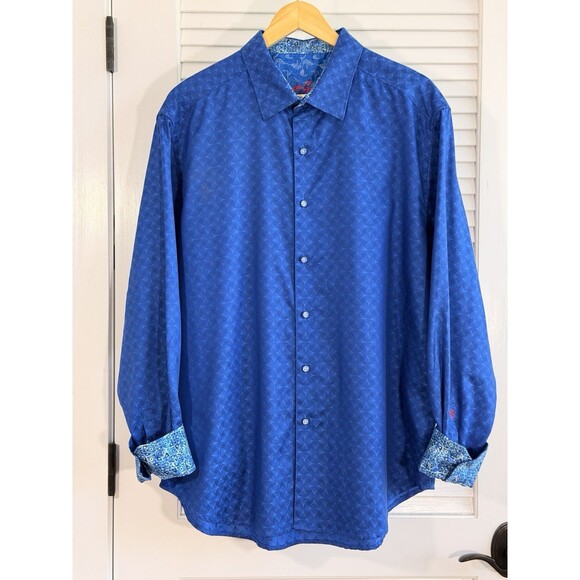 Robert Graham Other - Robert Graham Men’s 2XL Blue Geometric Print Classic Fit Button Down Shirt